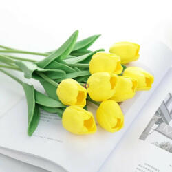 Euro souvenirs Élethű gumi tulipán sárga 34 cm 1 szál (ES07081-Y)
