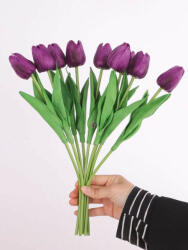 Euro souvenirs Élethű gumi tulipán padlizsán lila 34 cm 1 szál (ES07081-E)