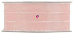 D&D Szalag csíkos organza 25mmx15m rózsaszín (PV3807M03)