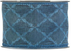 D&D Karácsonyi mintás Szalag kék mintás textil 65mmx10m (PV2720)