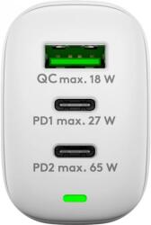 Goobay USB-C PD 3x Multiport Fast Charger (65 W) fehér (61759)