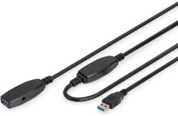 ASSMANN USB 3.0 Hosszabbító Fekete 15m DA-73106 (DA-73106)