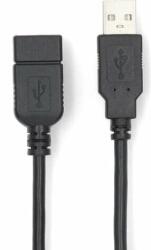Nedis CCGL60010BK30 USB-A apa - USB-A anya 2.0 Adat és töltő kábel - Fekete (3m) (CCGL60010BK30)