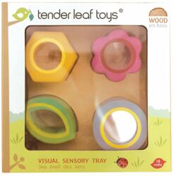 Tender Leaf Tabla senzoriala din lemn premium, Tender Leaf Toys, Efecte vizuale, 5 piese