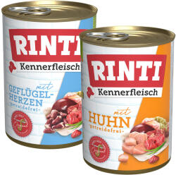 RINTI 12x400g RINTI ínyenceknek gazdaságos csomag nedves kutyatáp - Szárnyas mix: csirke, szárnyasszív