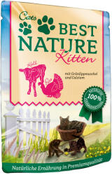 Best Nature 32x85g Best Nature Kitten Pulyka & borjú nedves macskatáp