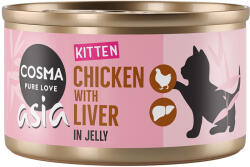 Cosma Cosma Asia Kitten aszpikban gazdaságos csomag 24 x 85 g - Csirke & csirkemáj