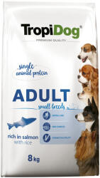 TropiDog 8kg Tropidog Premium Adult Small lazac száraz kutyatáp
