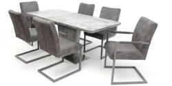  Spark asztal 4 Hektor és 2 Hektor karfás székkel - 6 személyes étkezőgarnitúra