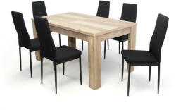  Atos asztal Geri székkel - 6 személyes étkezőgarnitúra