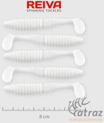 Reiva Zander Power Shad Gumihal 8cm 5 db/csomag - Fehér (9901-801)