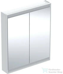 Geberit ONE 75x90 cm-es kétajtós tükrös szekrény ComfortLight-tal, fehér/porszórt alumínium 505.812. 00.2 (505812002)