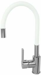 SINK Quality Flex Mosogató Csaptelep - Rugalmas, Fehér/Króm (BFX-wh)