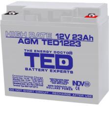 TED Electric Acumulator 12V 23Ah High Rate M5, AGM VRLA, TED Electric TED003362 (A0060892)