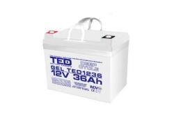 TED Electric Acumulator 12V 36Ah GEL DEEP CYCLE M6, TED Electric TED003386 (A0058590)
