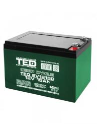 TED Electric Acumulator 12V 15Ah cu GEL DEEP CYCLE M5, TED Electric TED003775 (A0114432)