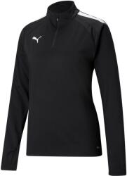 PUMA Női funkcionális félcipzáras pulcsi Puma TEAMLIGA 1/4 ZIP TOP W fekete 657253-03 - S