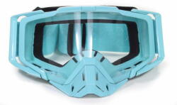 Motoroy FTM-003 Cross szemüveg Átlátszó plexivel (Kék)