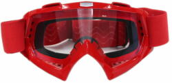 Motoroy FTM-007 Cross szemüveg Átlátszó plexivel (Piros)