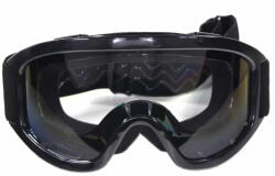 Motoroy FTM-017 Cross szemüveg Átlátszó plexivel (Fekete)