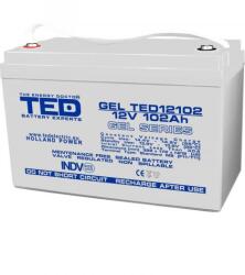TED Electric Acumulator 12V 102Ah GEL DEEP CYCLE M8, TED Electric TED003492 (A0058592)