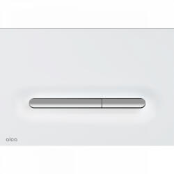 Alca Linka 2 gombos nyomólap antibakteriális felülettel, matt fehér / fényes króm M1876-1 (M1876-1)