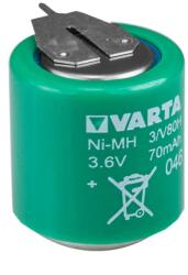 VARTA Acumulator 2.4V Ni-Mh, 80mAh V3/80H-SLF1/1 cu 2 pini, Varta (AC.VA.3.6V.BK1.V80P1.0001)