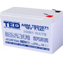 TED Electric Acumulator 12V 7.1Ah High Rate F2, AGM VRLA, TED Electric TED003300 (A0058588)