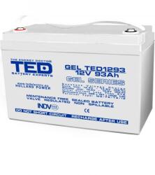 TED Electric Acumulator 12V 93Ah GEL DEEP CYCLE M8, TED Electric TED003485 (A0061962)