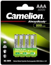 Camelion Acumulatori 800mAh Preincarcati 1.2V Ni-MH AAA R3 B4 (A0115173) Baterii de unica folosinta