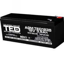 TED Electric Acumulator 12V 3.5Ah F1, AGM VRLA, TED Electric TED003133 (AC.TD.12V.BK1.3.4.0001)
