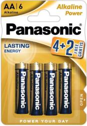 Panasonic Baterii AA R6, blister 4 + 2 Buc. Panasonic Bronze (A0115259) Baterii de unica folosinta