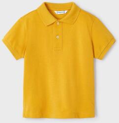 MAYORAL gyerek pamut póló sárga, sima - sárga 134