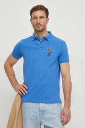 Ralph Lauren pamut póló nyomott mintás - kék M - answear - 53 990 Ft