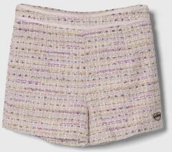 Guess gyeek rövidnadrág gyapjúkeverékből rózsaszín, mintás, állítható derekú - rózsaszín 158-166