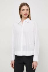 Giorgio Armani pamut ing női, galléros, fehér, regular - fehér XS - answear - 42 390 Ft