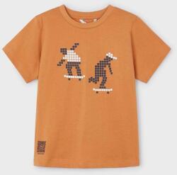 MAYORAL gyerek pamut póló QR kód a játékhoz narancssárga, nyomott mintás - narancssárga 128