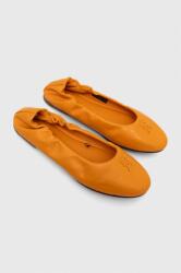 Tommy Hilfiger bőr balerina cipő TH ELEVATED ELASTIC BALLERINA narancssárga, FW0FW07882 - narancssárga Női 38