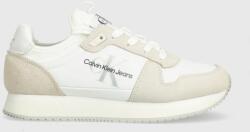 Calvin Klein sportcipő YW0YW00840 RUNNER SOCK LACEUP NY-LTH W bézs, YW0YW00840 - bézs Női 36