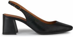 Geox bőr flip-flop D GISELDA fekete, magassarkú, nyitott sarokkal, D45VCC 000TU C9999 - fekete Női 40