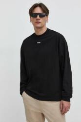 HUGO BOSS pamut hosszúujjú fekete, sima - fekete M