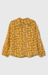 United Colors of Benetton gyerek ing pamutból sárga - sárga 122 - answear - 10 990 Ft