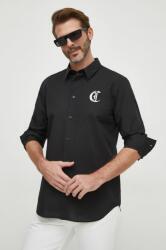 Just Cavalli pamut ing férfi, galléros, fekete, regular, 76OAL2S1 CN500 - fekete 50