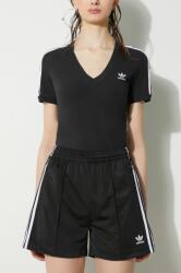 adidas Originals rövidnadrág női, fekete, nyomott mintás, magas derekú, IU2425 - fekete XS