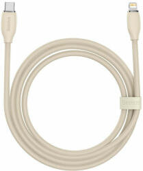  USB Type-C töltő- és adatkábel, Lightning, 200 cm, 20W, gyorstöltés, PD, Baseus Jelly Liquid Silica Gel, CAGD020104, rózsaszín