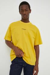 G-Star Raw pamut póló sárga, férfi, nyomott mintás - sárga M - answear - 11 990 Ft