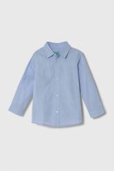 United Colors of Benetton gyerek ing pamutból - kék 90 - answear - 8 790 Ft