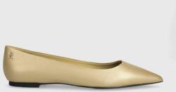 Tommy Hilfiger bőr balerina cipő GOLD POINTED BALLERINA sárga, FW0FW07883 - arany Női 38