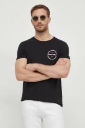 Tommy Hilfiger pamut póló fekete, férfi, nyomott mintás - fekete XXL - answear - 11 990 Ft