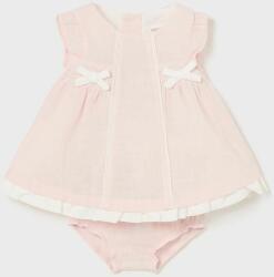Mayoral Newborn gyerek ruha vászonkeverékből bézs, mini, harang alakú - bézs 86 - answear - 16 990 Ft